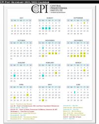Academic Calendar – Central Pennsylvania Institute of Science and